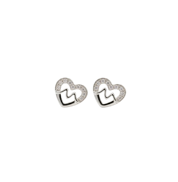 Christina Jewelry & Watches Beating Heart Ohrstecker Silber