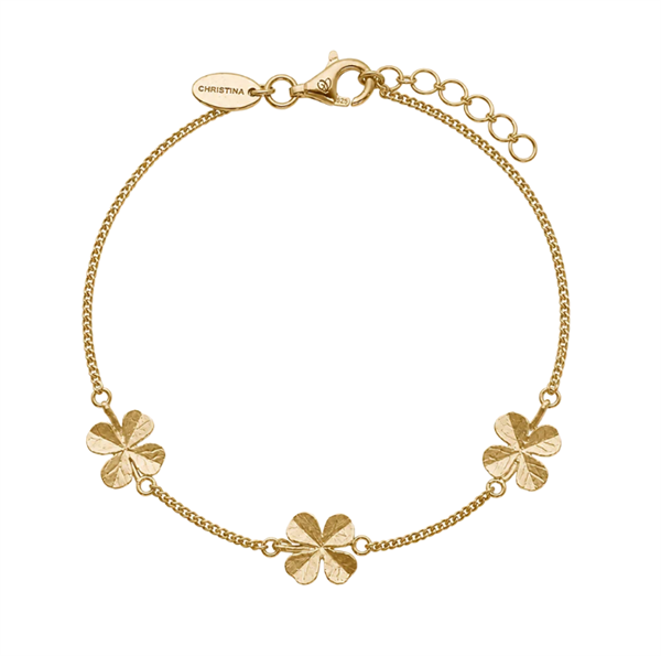 Christina Jewelry & Watches Clover Armband vergoldetes Silber