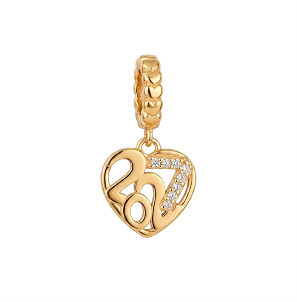 Christina Jewelry & Watches Year 2027 Charm vergoldet 6 mm