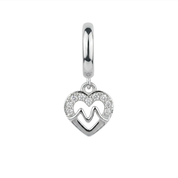 Christina Jewelry & Watches Beating Heart Charm aus Silber 6 mm