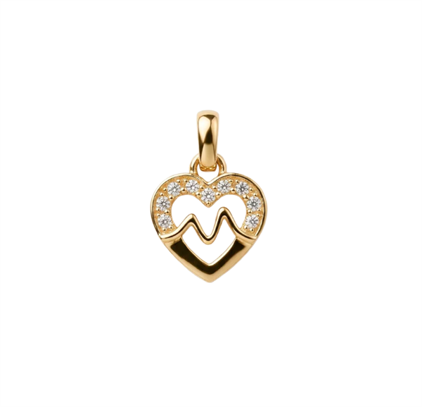 Christina Jewelry & Watches Beating Heart Anhänger vergoldetes Silber 6 mm