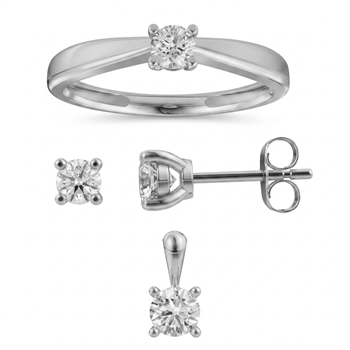 Siersbøl set , mit insgesamt 0,75 ct Top Wesselston VS2