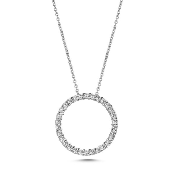 Nuran Ø 20 mm Cirkel Diamonds Anhänger , mitt 30 x 0,02 ct Wesselton / SI