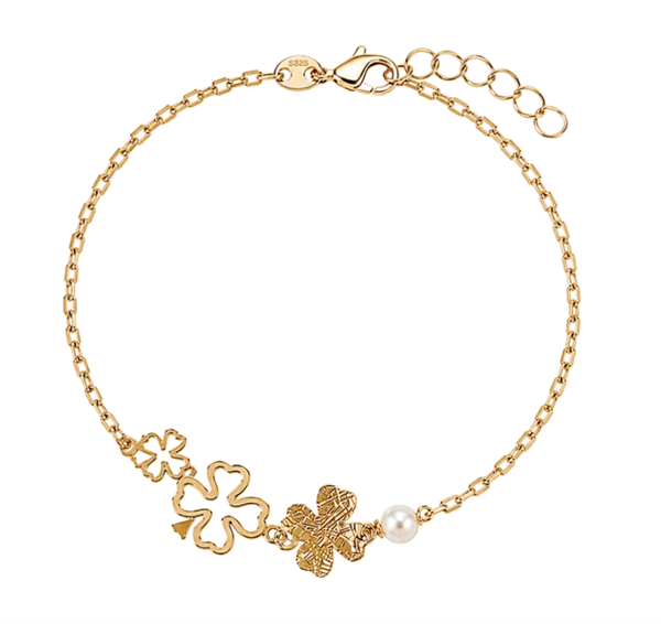 Aagaard Lucky Pearl Armband vergoldetes Silber
