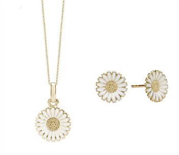Aagaard Marguerit Schmuckset in vergoldetem Silber