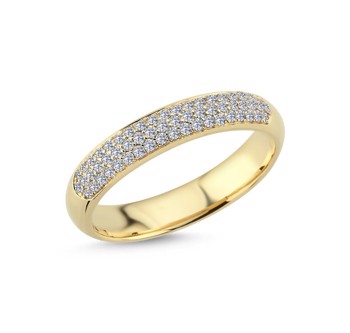 Nuran Beauté mit Pavé 14 Karat Ring mit Diamanten aus Rot- oder Weißgold