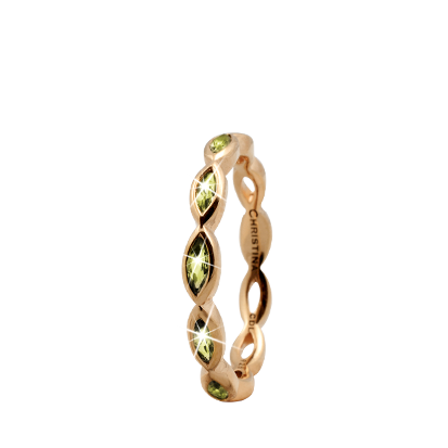 Christina Collect vergoldeter Sammelring - Eternity Peridot