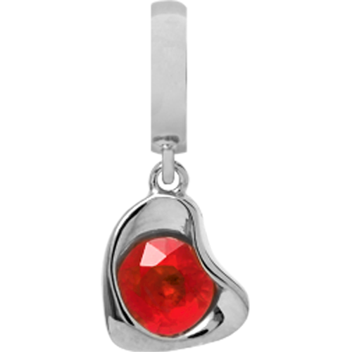 Christina Collect Silber Charm mit rotem Granat Herz*