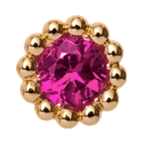 650-G07Pink , Christina Collect Pink Ruby Flower Ringe*