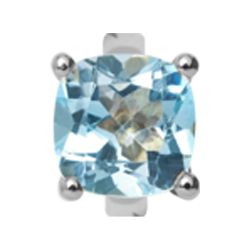 650-S10Sky , Christina Sammeln Quadratischer Himmelblauer Topas Ringe*