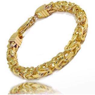 Königliche Armbänder und Halsketten aus vergoldetem Messing, von 5-9 mm in der Breite