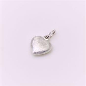 Guld & Sølv Design Herzanhänger aus 925er Silber matt 8,5 mm