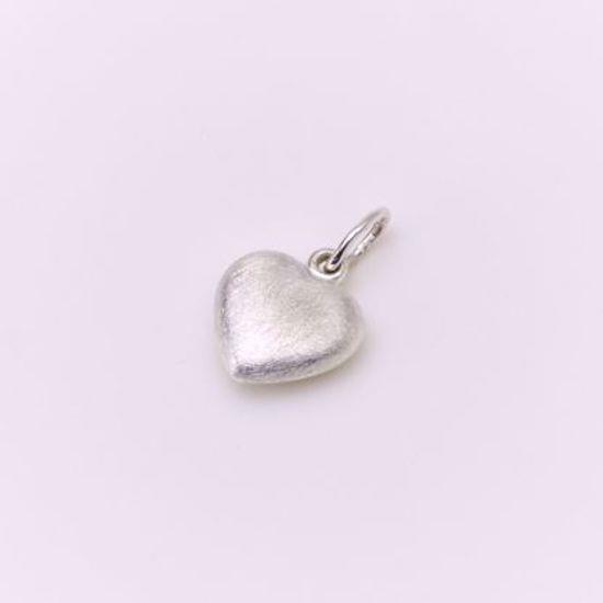 Guld & Sølv Design Herzanhänger aus 925er Silber matt 8,5 mm