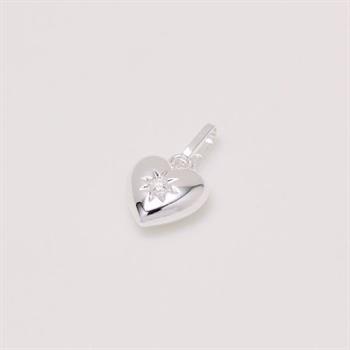Herzanhänger aus Silber mit Zirkonia