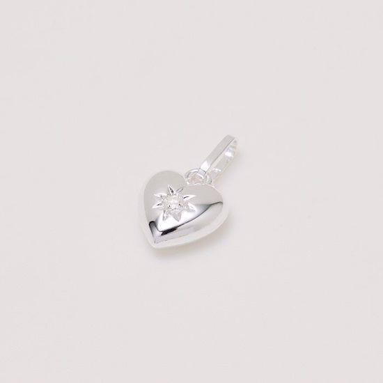 Herzanhänger aus Silber mit Zirkonia