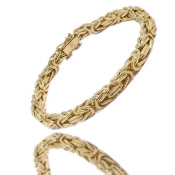 8 Karat Massivgold King Armbänder und Halsketten von Danish BNH - 2 Breiten und 12 Längen