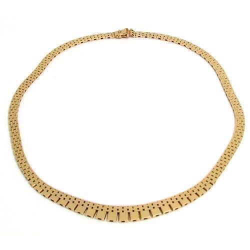 Ziegelstein 14 kt Gold Halskette