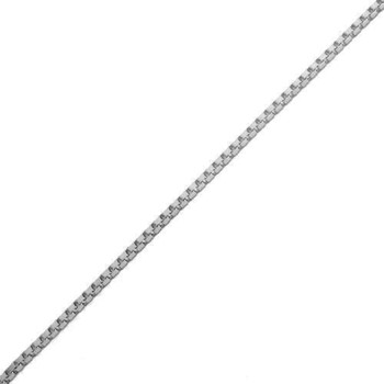 Venezia - 14 kt hvidguld - ankelkæde, bredde 1,3 mm og længde 26 cm med ring i 24 cm