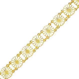 Lund Marguerite Armband aus versilbertem Stahl mit weiß emaillierten Blumen 11,0 mm