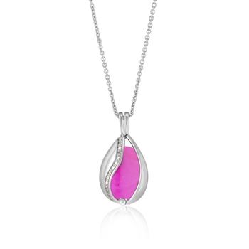 Blankt Smykke Æg med Pink Onyx, von Blicher Fuglsang