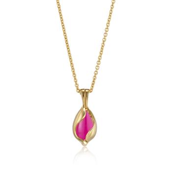 Lille blankt Smykke Æg med Pink Onyx, von Blicher Fuglsang