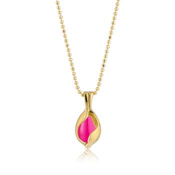Lille Smykke Æg med Pink Onyx, von Blicher Fuglsang