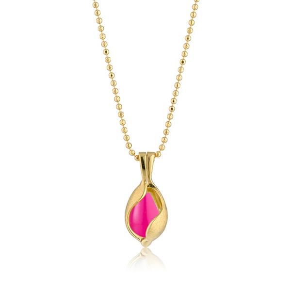 Lille Smykke Æg med Pink Onyx, von Blicher Fuglsang