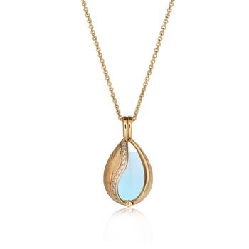 Smykke Æg med Aqua Calcedon, von Blicher Fuglsang