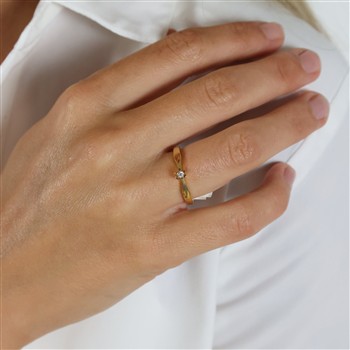 ETERNITY 8KT D.RING  1X0,03CT WSI, von Aagaard