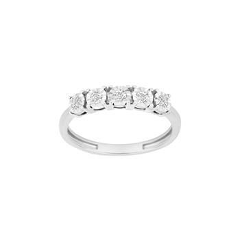 14kt. hvidguldsring m/dia. 0.18ct W/SI, von Siersbøl