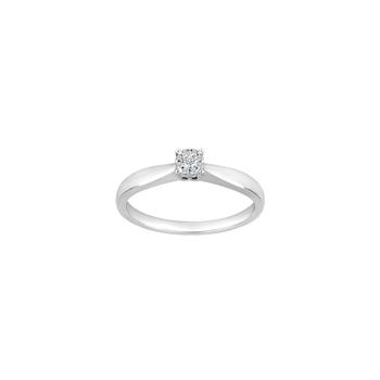 14kt. hvidguldsring m/dia. 0.07ct W/SI, von Siersbøl