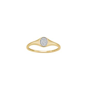 14kt. guldring m. 0,03 W/SI, von Siersbøl