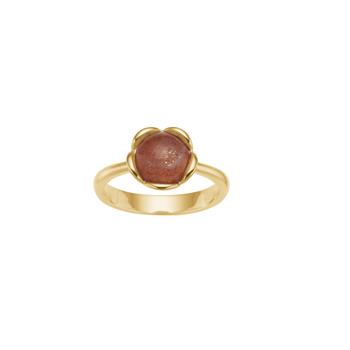 Sølv forg. ring Flower lille m/sun Stone str. 60, von Siersbøl