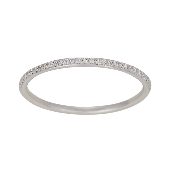 14kt. hvg. ring med 0,08ct TW/SI, von Siersbøl