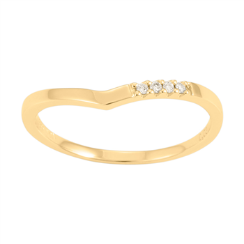 14kt. guldring m/dia 0.030ct W/SI, von Siersbøl