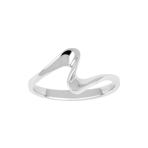 Rhod. sølvring WAVE52 11mm Str.54, von Nordahl