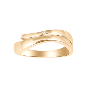 14kt. guld ring m. dia. 0.008ct W/SI, von Siersbøl