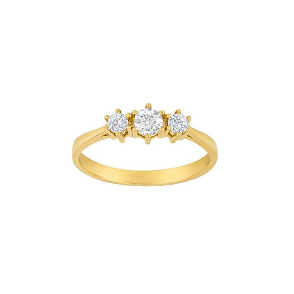 8kt. guldring m/cz, von Siersbøl