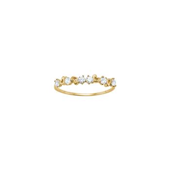 8kt. guldring hjerter m/cz, von Siersbøl