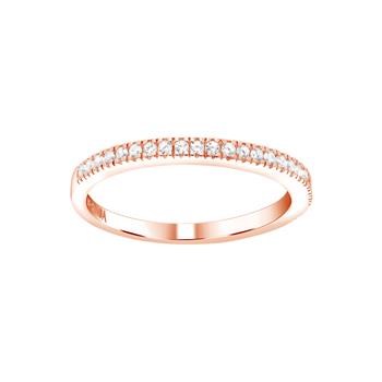 Rosaforgyldt ring ADINANOR med 1 række cz. Str.60, von Joanli Nor