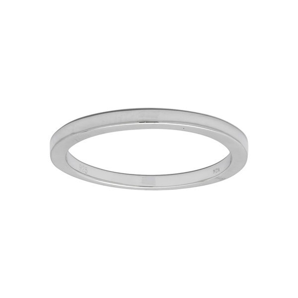 Rhodineret sølv ring ADINANOR enkel Str.54, von Joanli Nor