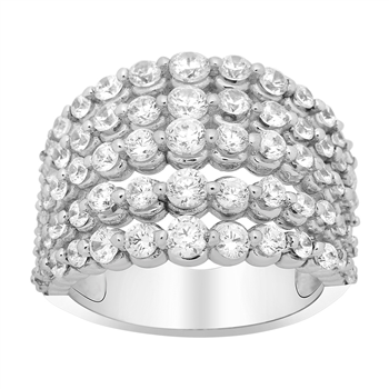 Rhd. sølv ring ALISONNOR med cz 16mm* Str.56, von Joanli Nor