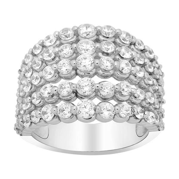 Rhd. sølv ring ALISONNOR med cz 16mm* Str.56, von Joanli Nor