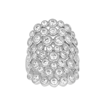 Rhd. sølv ring EMMYNOR cz 30mm Str.56, von Joanli Nor