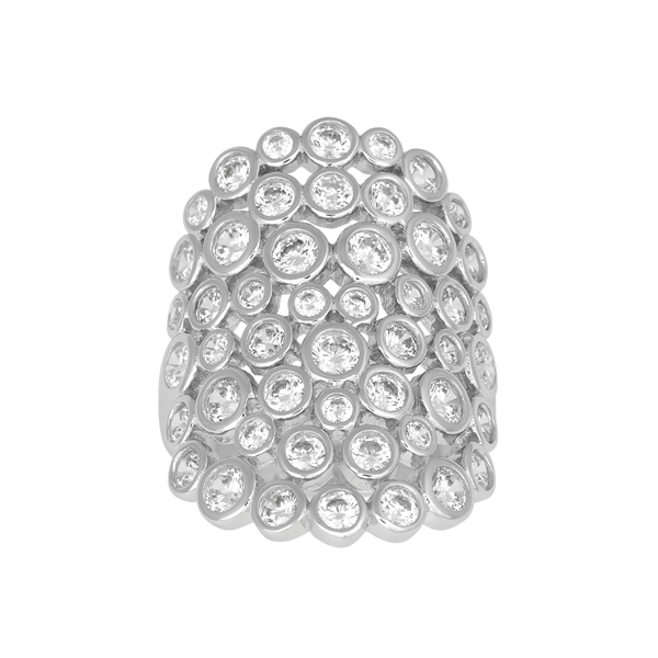 Rhd. sølv ring EMMYNOR cz 30mm Str.56, von Joanli Nor