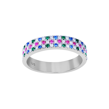 Rhd. sølv ring FREYANOR 4,5mm Str.54, von Joanli Nor