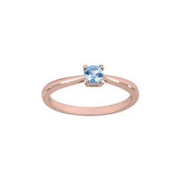 Rosaforg. sølv ring 4mm lyseblå HELENNOR Str.54, von Joanli Nor