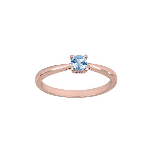 Rosaforg. sølv ring 4mm lyseblå HELENNOR Str.54, von Joanli Nor
