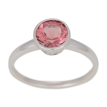 14kt. hvidgulds ring m/pink tourmalin*, von Siersbøl