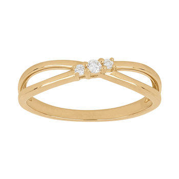 14kt. guldring m/dia 0.06ct W/SI, von Siersbøl